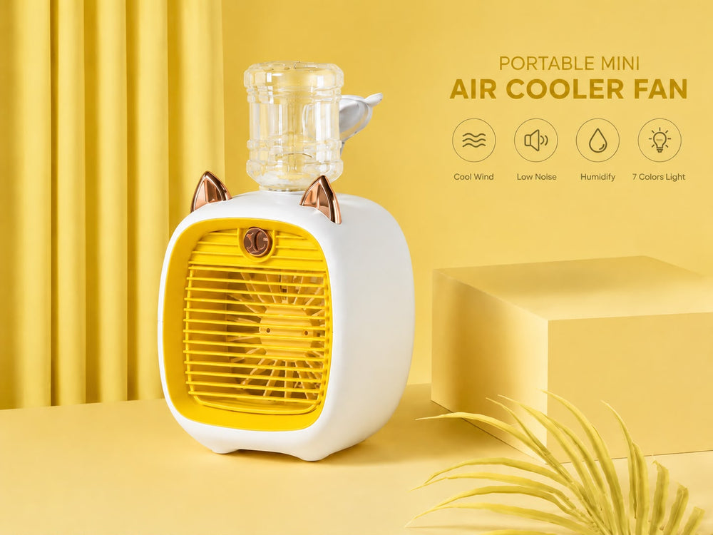 Mini Air Cooler & Humidifier 2-in-1