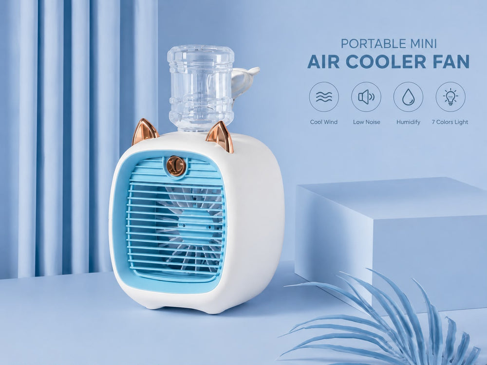 Mini Air Cooler & Humidifier 2-in-1