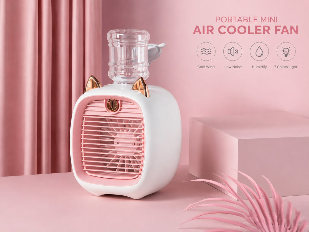 Mini Air Cooler & Humidifier 2-in-1